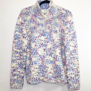 Talbots Multicolored Pastel Chunky Knit Sweater